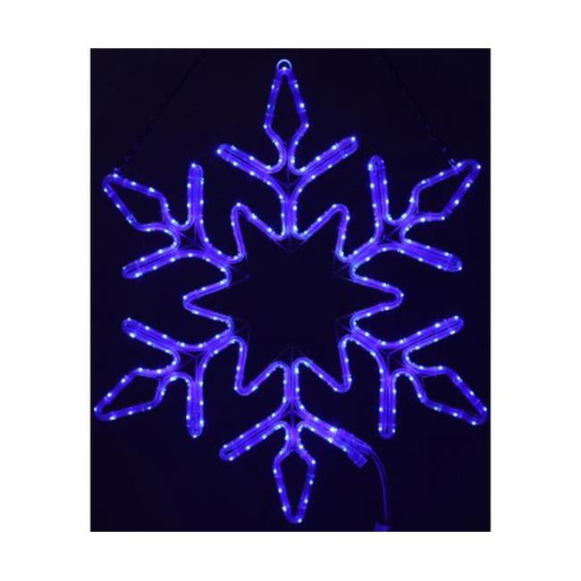24 in. Dia. Rope Snowflake with Twinkle - Blue