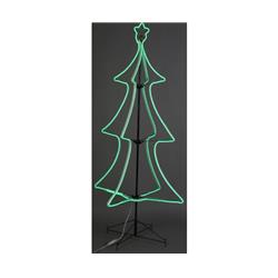 6 in. 3D Folding Tree in LED Green Tape Lights - Green