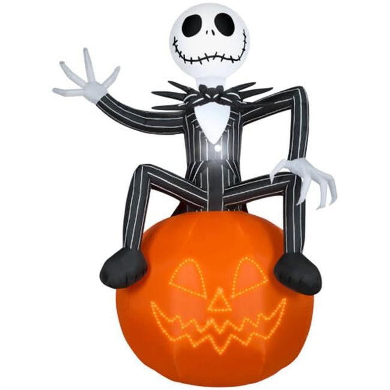 Jack Skellington on Pumpkin Halloween with Micro LED Lights