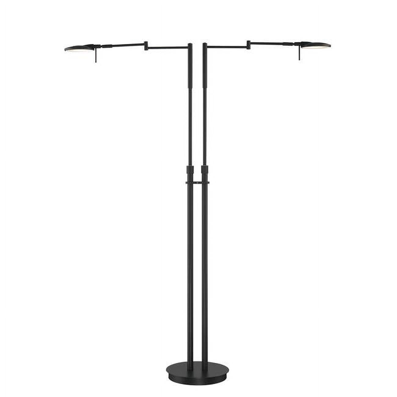 Picture of Arnsberg 425810235 Dessau Turbo Double Floor Lamp, Museum Black