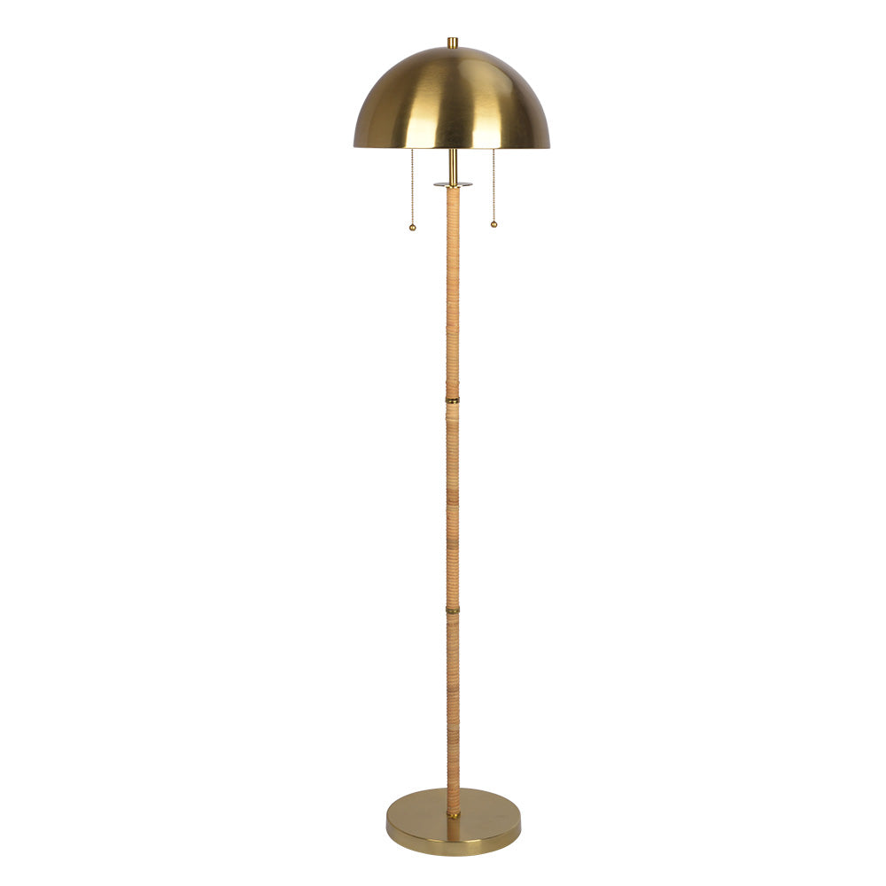 Picture of Ashcroft Furniture FLL03700101 Allure 2 Light Floor Lamp&#44; Gold & Brass