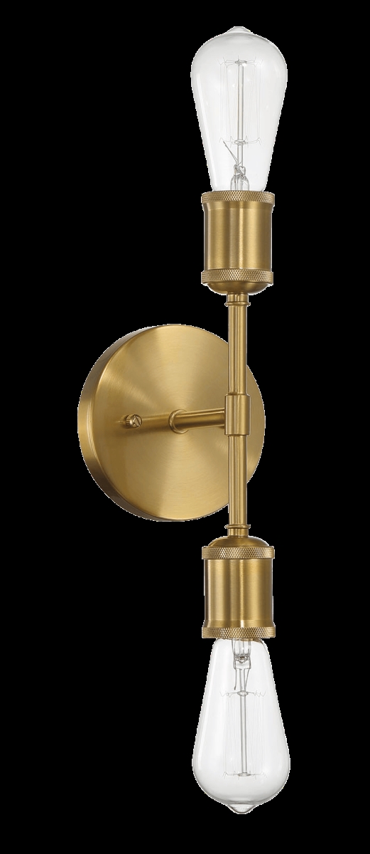 Picture of Ashcroft Furniture WLL03901101 5 x 10.75 x 5 in. Reverie Double Lights Bathroom Wall Sconce&#44; Gold