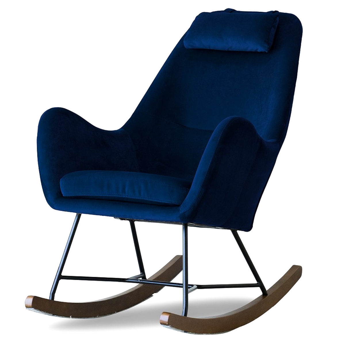Picture of Ashcroft Furniture RCH01900301 Chelsea Velvet Rocking Chair&#44; Blue