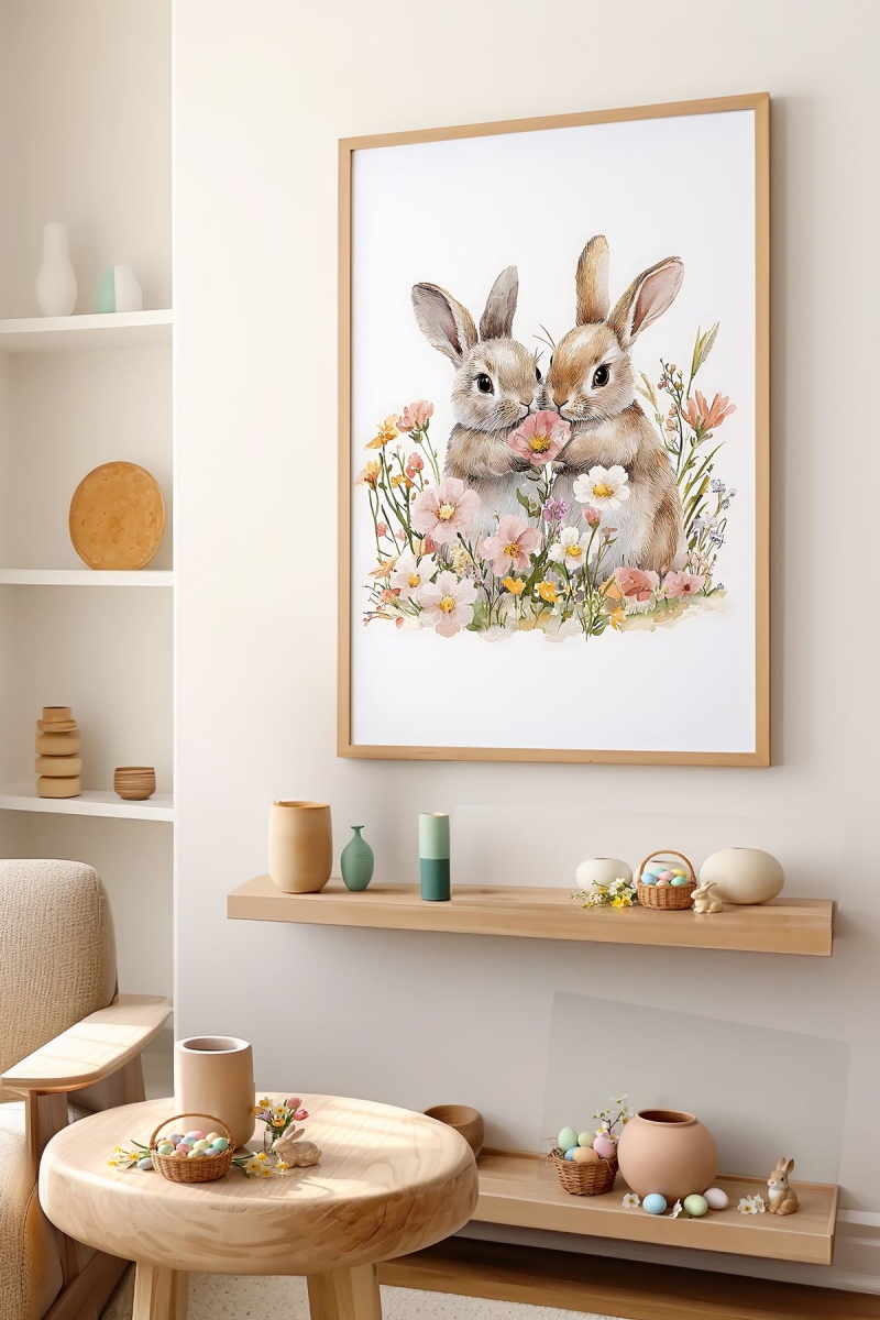 923DKT1199 18.9 x 0.79 x 12.99 in. Art Easter Model 54-3348 Decorative Framed MDF Painting - Multi Color