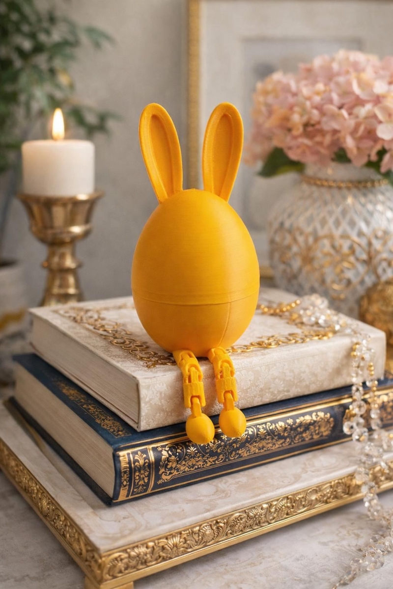 694CRS1110 5.51 x 0.55 x 2.36 in. Easter Egg Decorative Object - Yellow