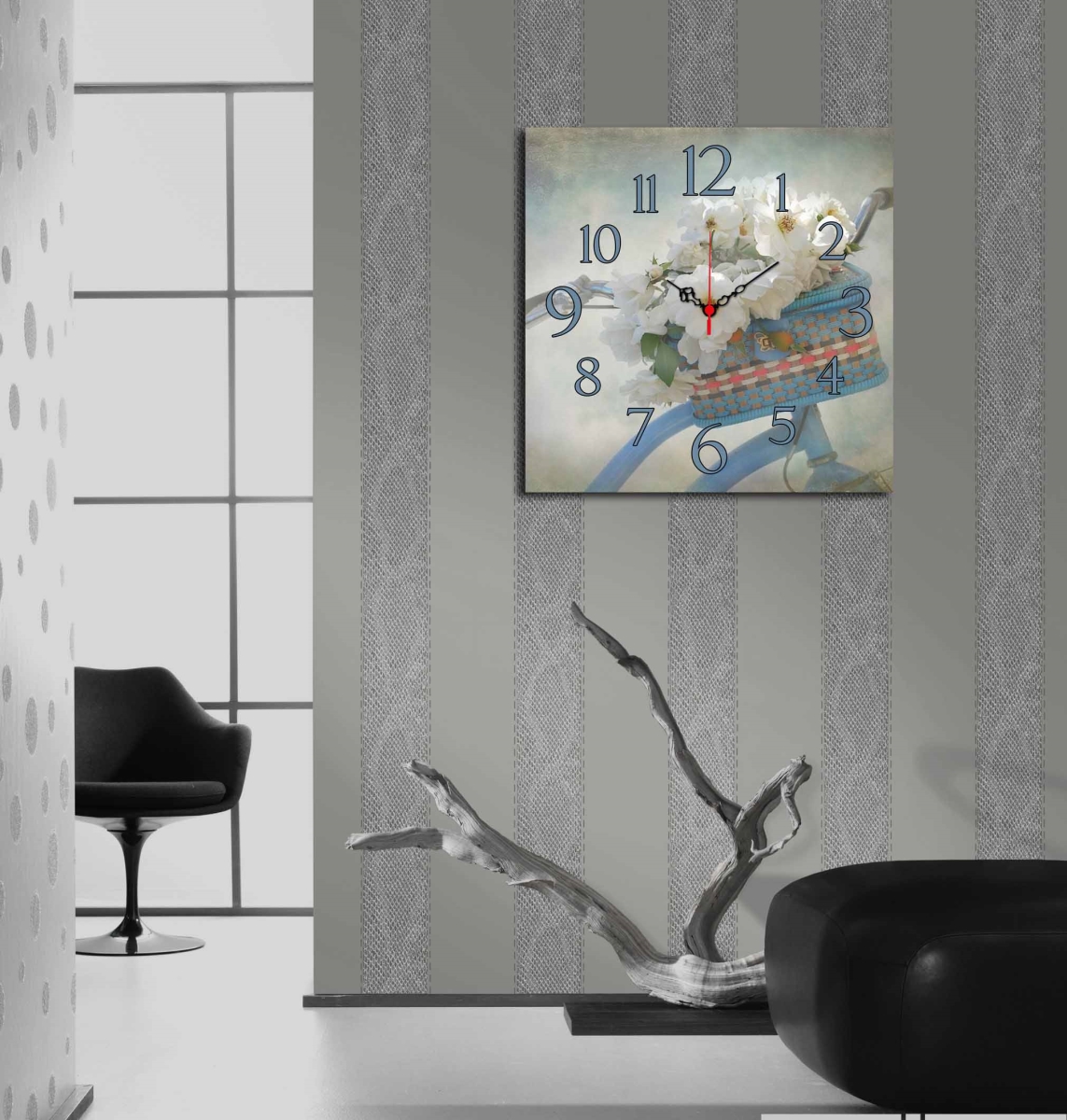 238HMA3198 15.75 x 0.197 x 15.75 in. MSK-49 Decorative MDF Clock - Multi Color