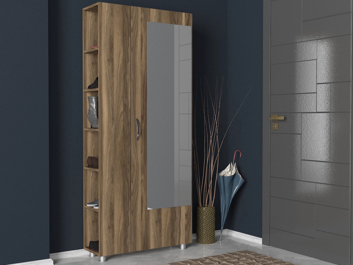 745DCD4010 11.26 x 72.83 x 31.5 in. Meyra Hall Stand - Walnut
