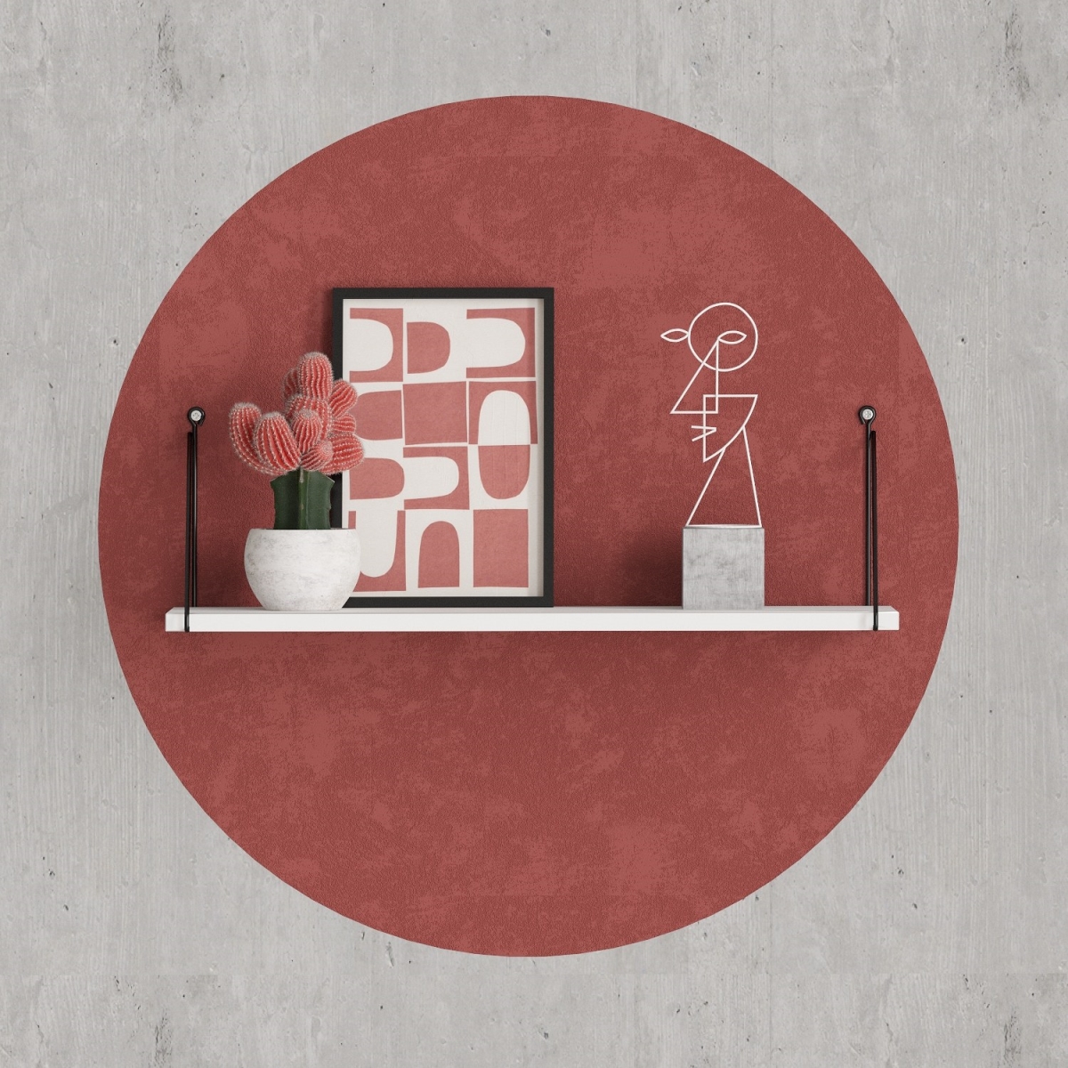775DCM1603 7.87 x 7.87 x 28.35 in. Armoni Wall Shelf - White