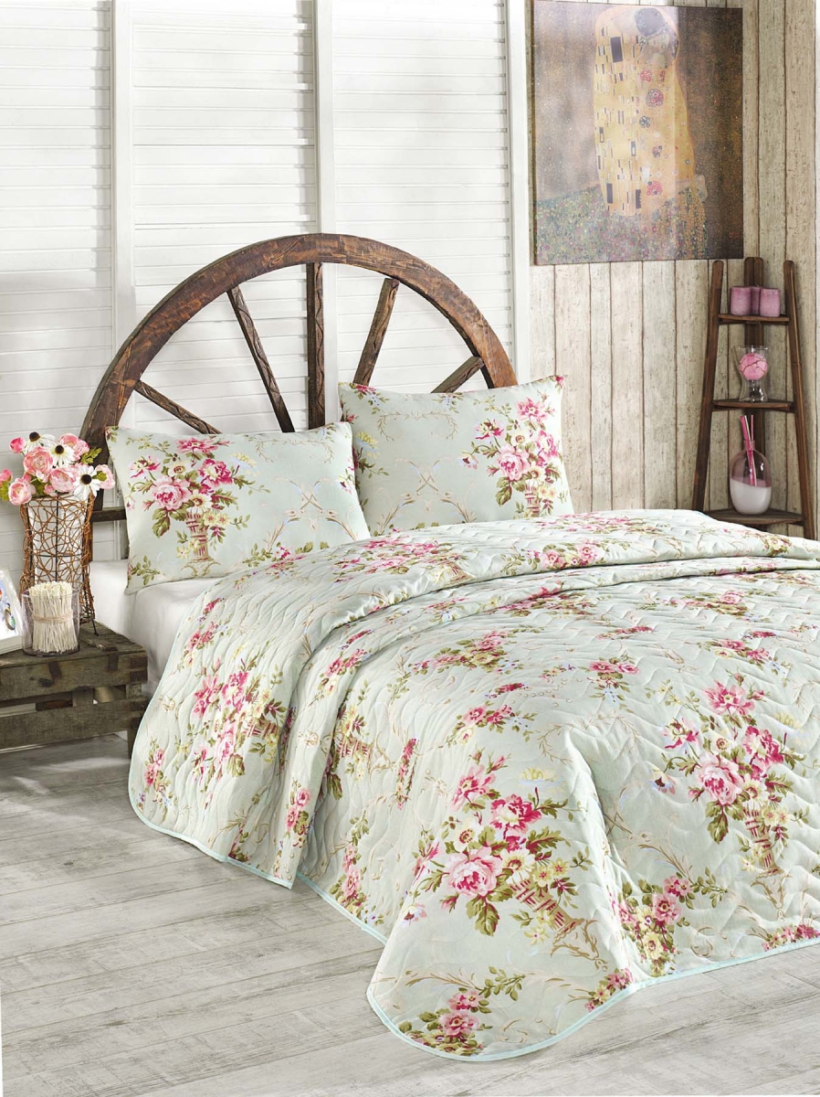 143EPJ7120 86.61 x 0.16 x 62.99 in. Alanur Single Quilted Bedspread Set - Multi Color