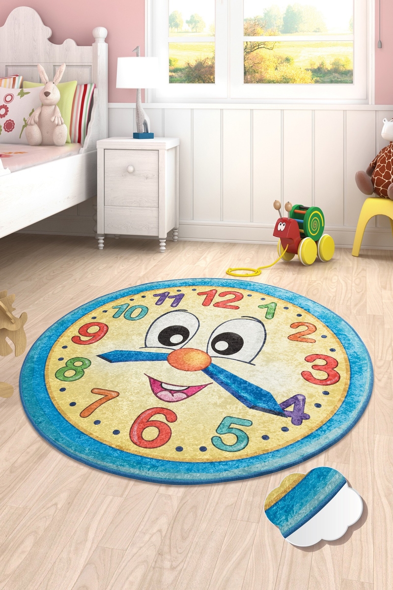 876CHL1045 140 cm Watch Carpet - Blue & Multi Color