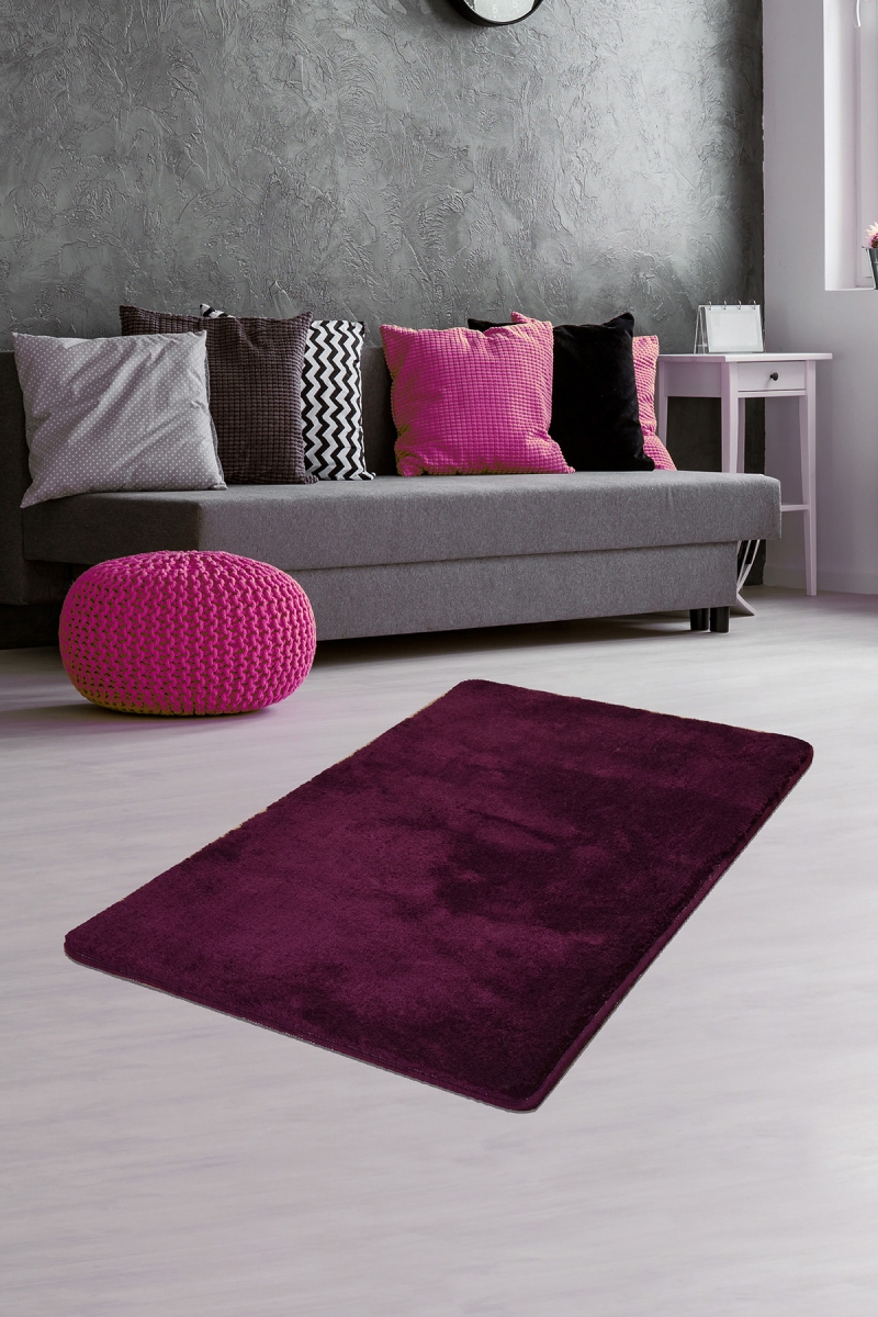 882CHL1049 70 x 120 cm Milano Acrylic Carpet - Damson