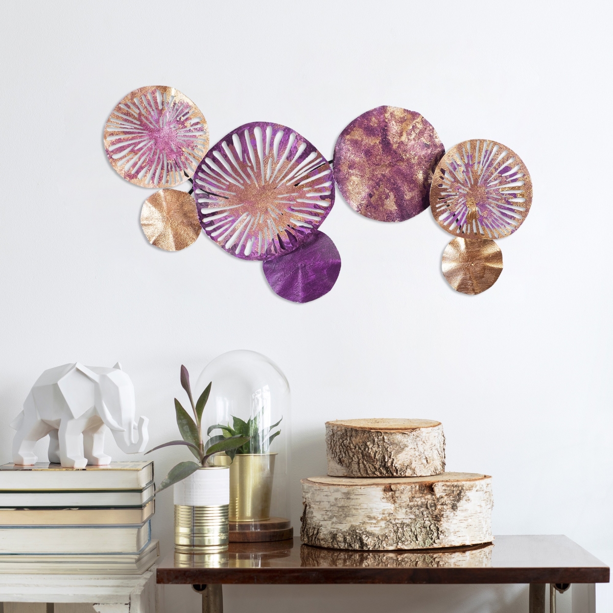 891TNL1605 14.96 x 0.059 x 29.13 in. Decorative Metal Wall Decor Accessory, Multi Color