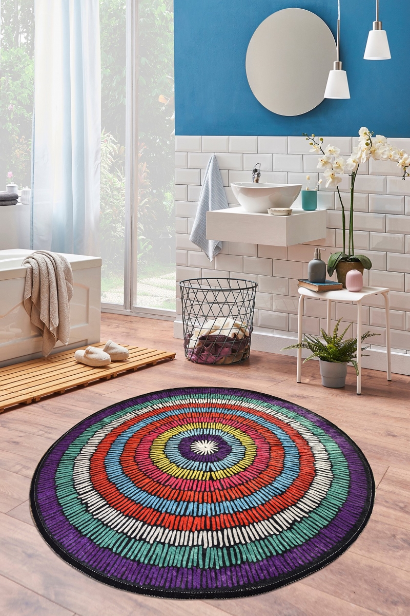 359CHL4158 15.5 x 0.394 x 15.5 in. Bubble 100 Bathmat - Multi Color