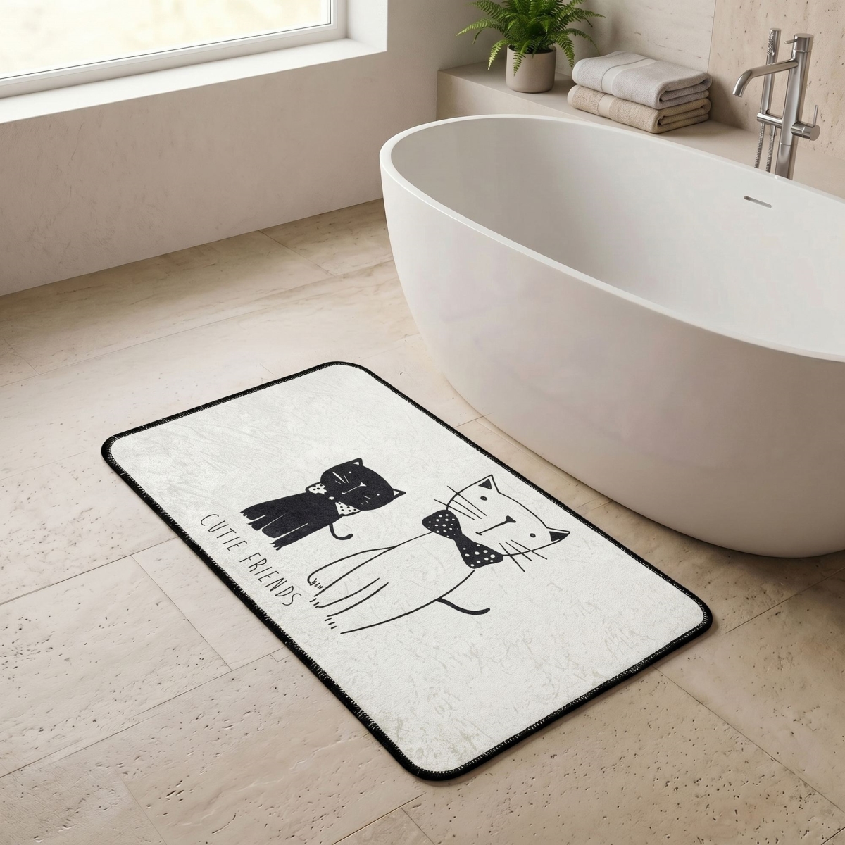 359CHL4170 40 x 60 cm Little Cats Bathmat - Multi Color