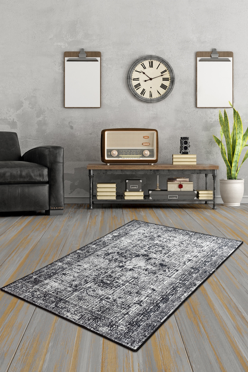 882CHL1522 80 x 150 cm Isabel Hall Carpet - Black & Multi Color