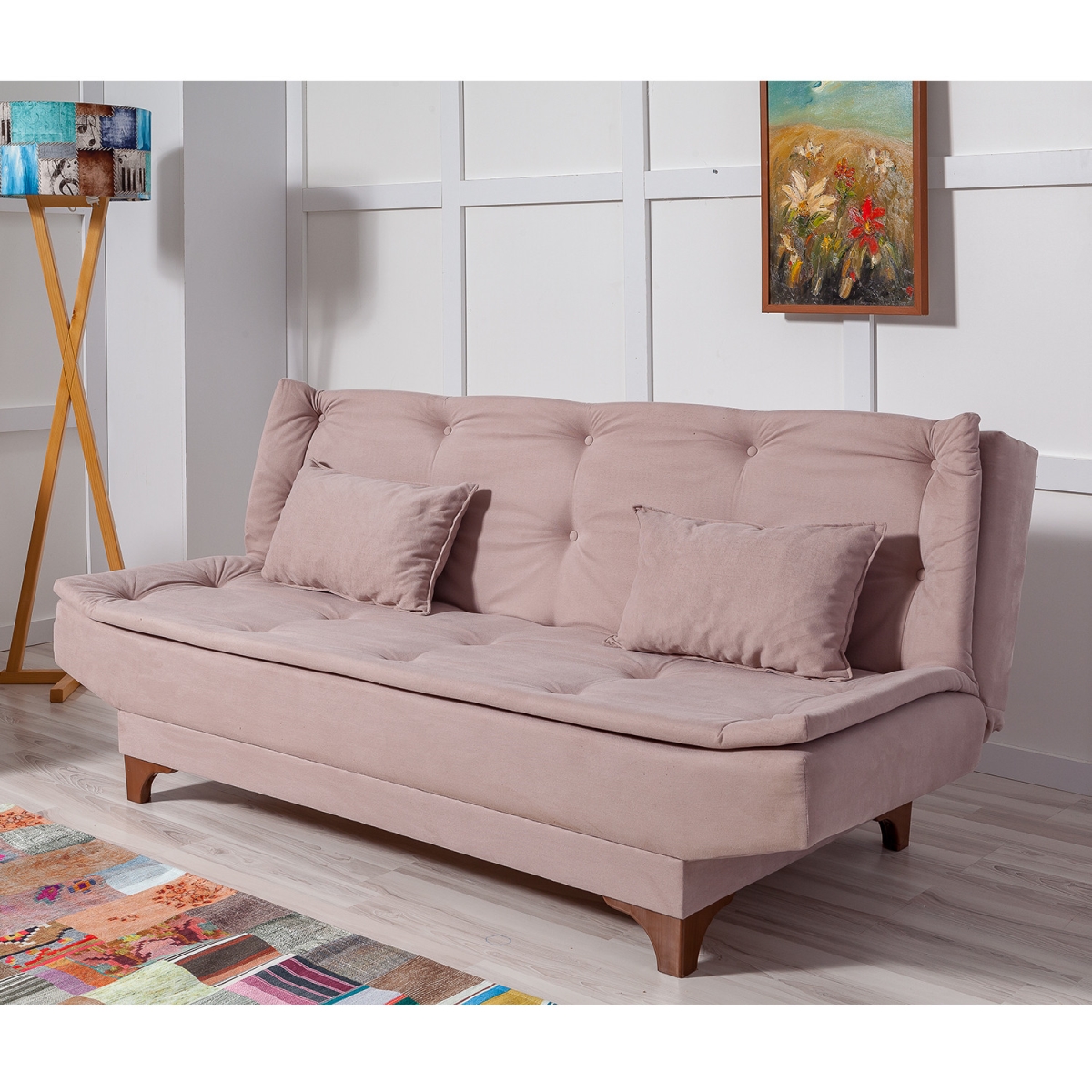 867UNQ1350 33.46 x 35.43 x 74.8 in. Kelebek 3-Seat Sofa Bed - Rock