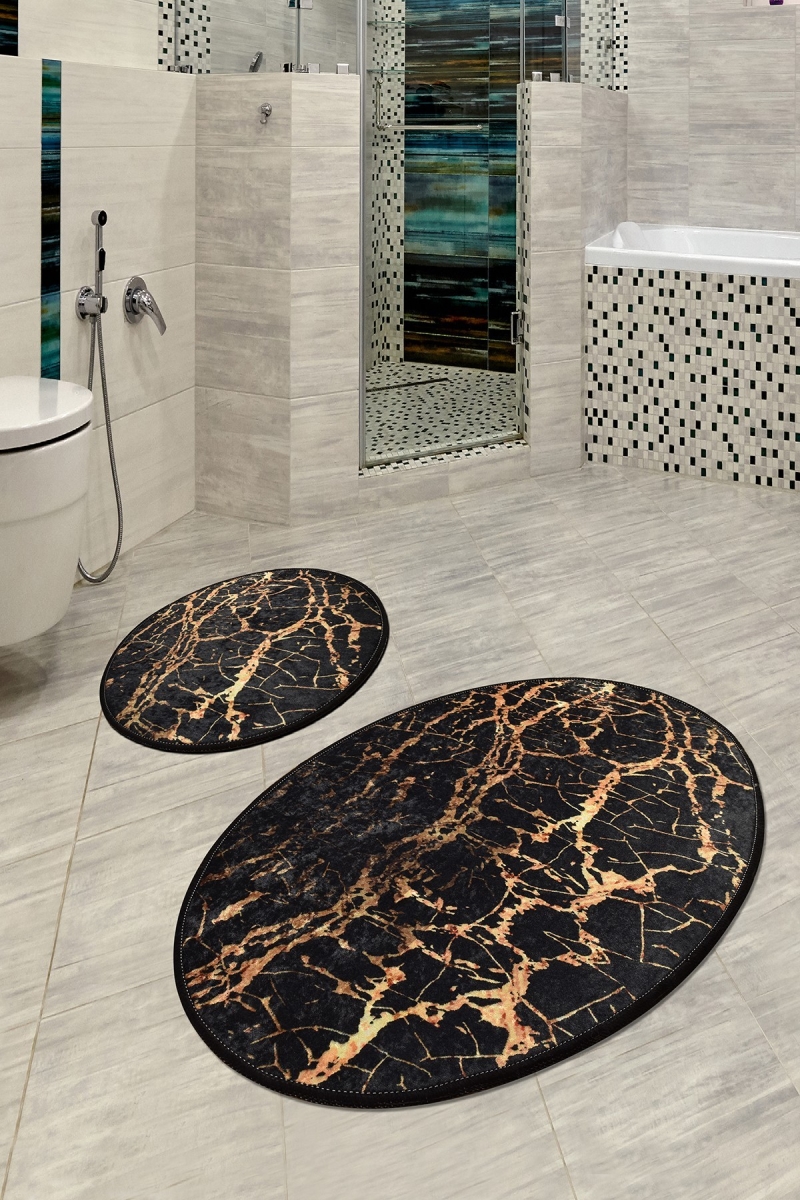 359CHL2402 Goldes Bathmat Set, Multi Color - 2 Piece
