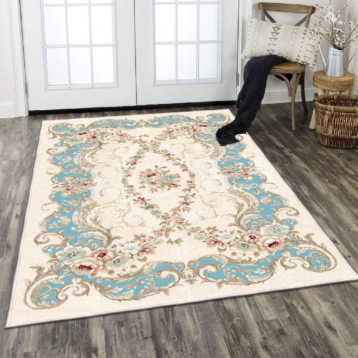 599HFT1799 180 x 280 cm ELS1837 Carpet - Blue & Multi Color
