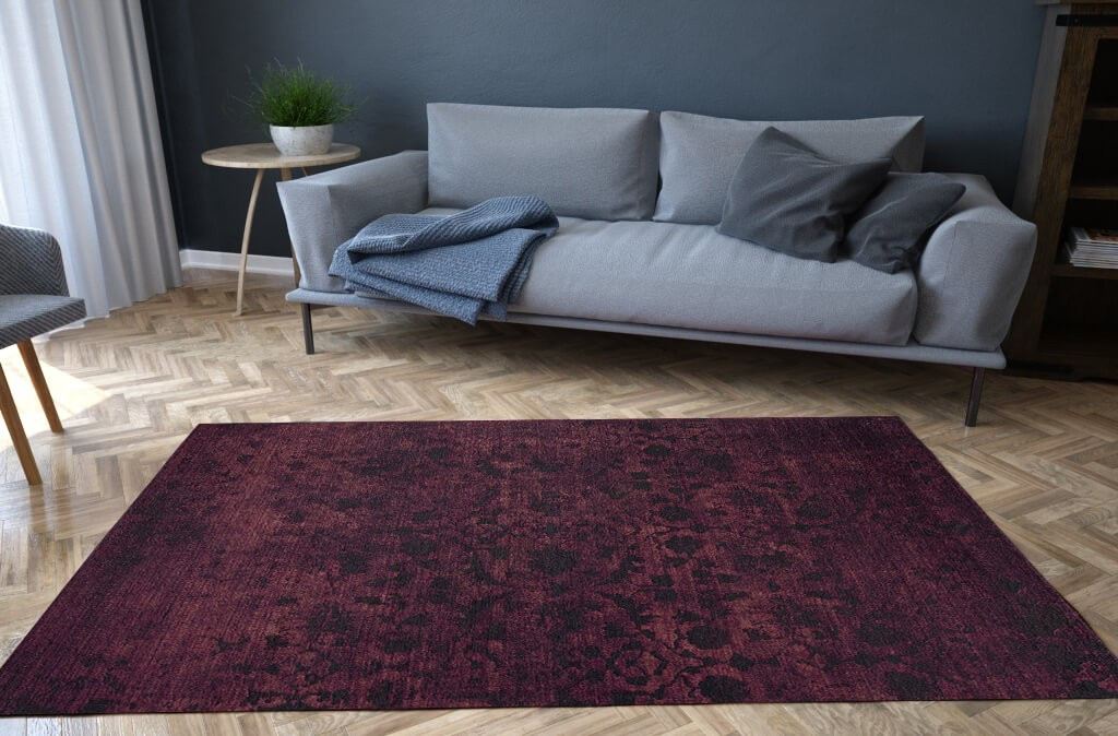473RTP2176 75 x 230 cm Dorian Chenille AL 186 MR Hall Carpet - Purple & Multi Color