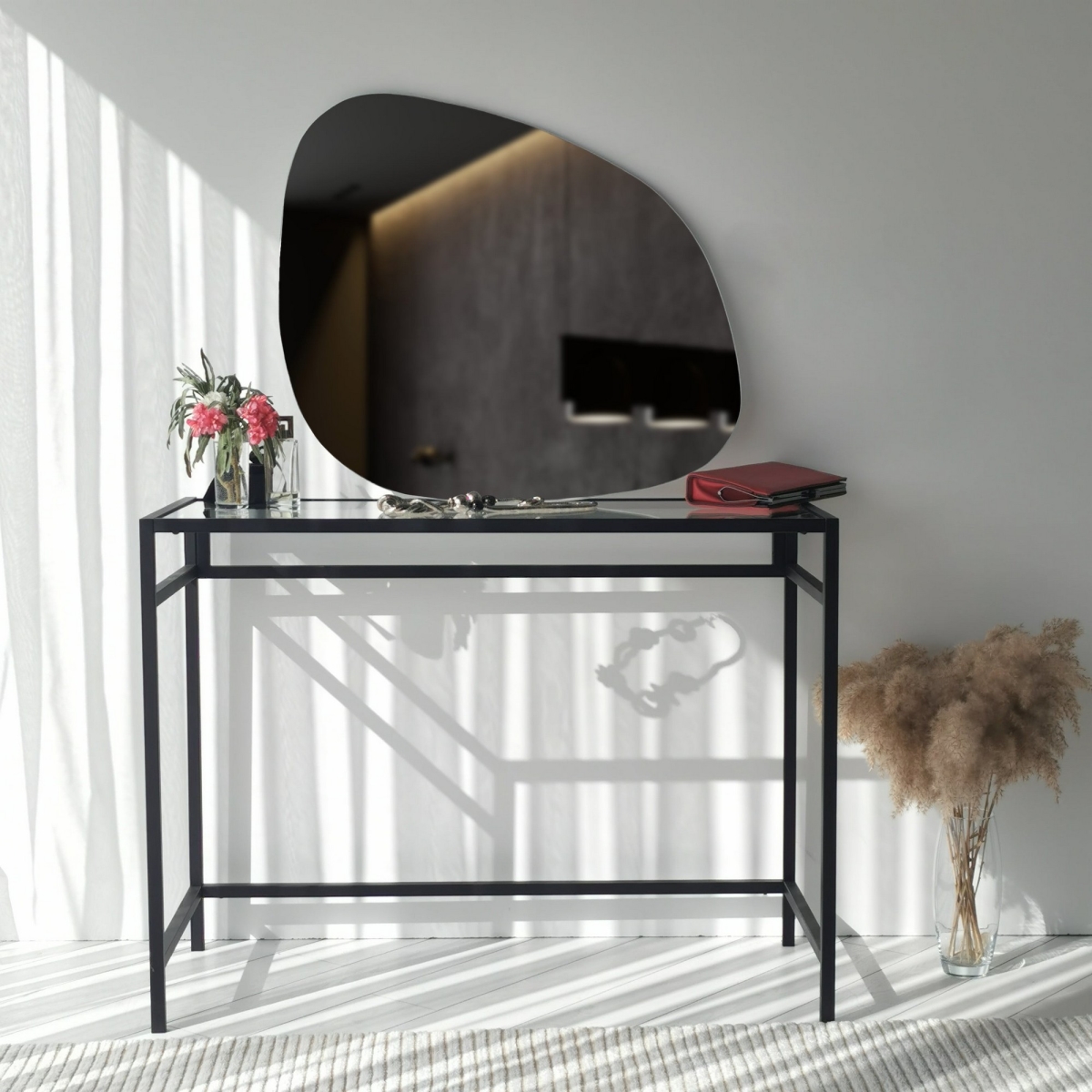 552NOS2217 85 x 67 cm Soho Ayna Mirror - White