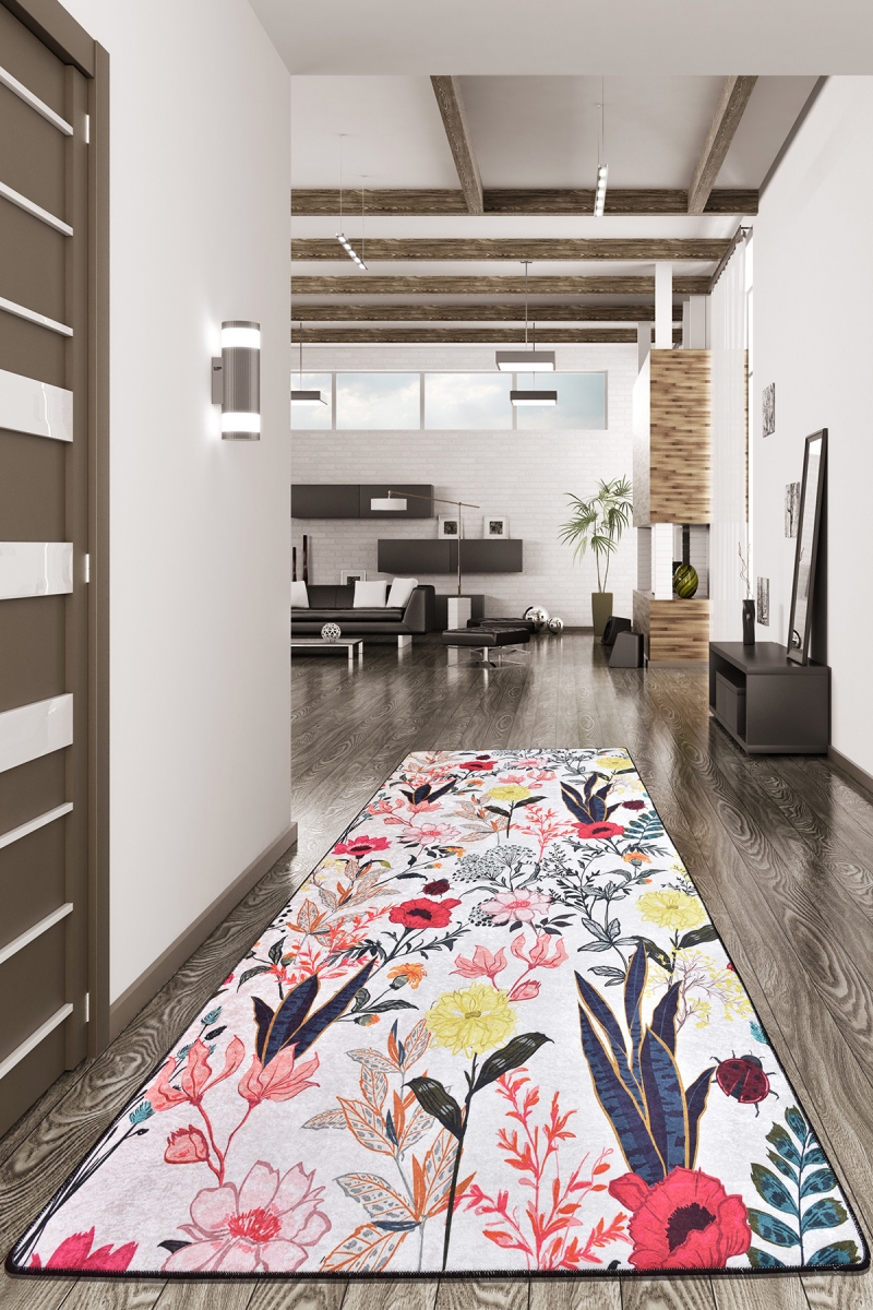 286CHL3906 80 x 200 cm Derosa DJT Hall Carpet - Multi Color