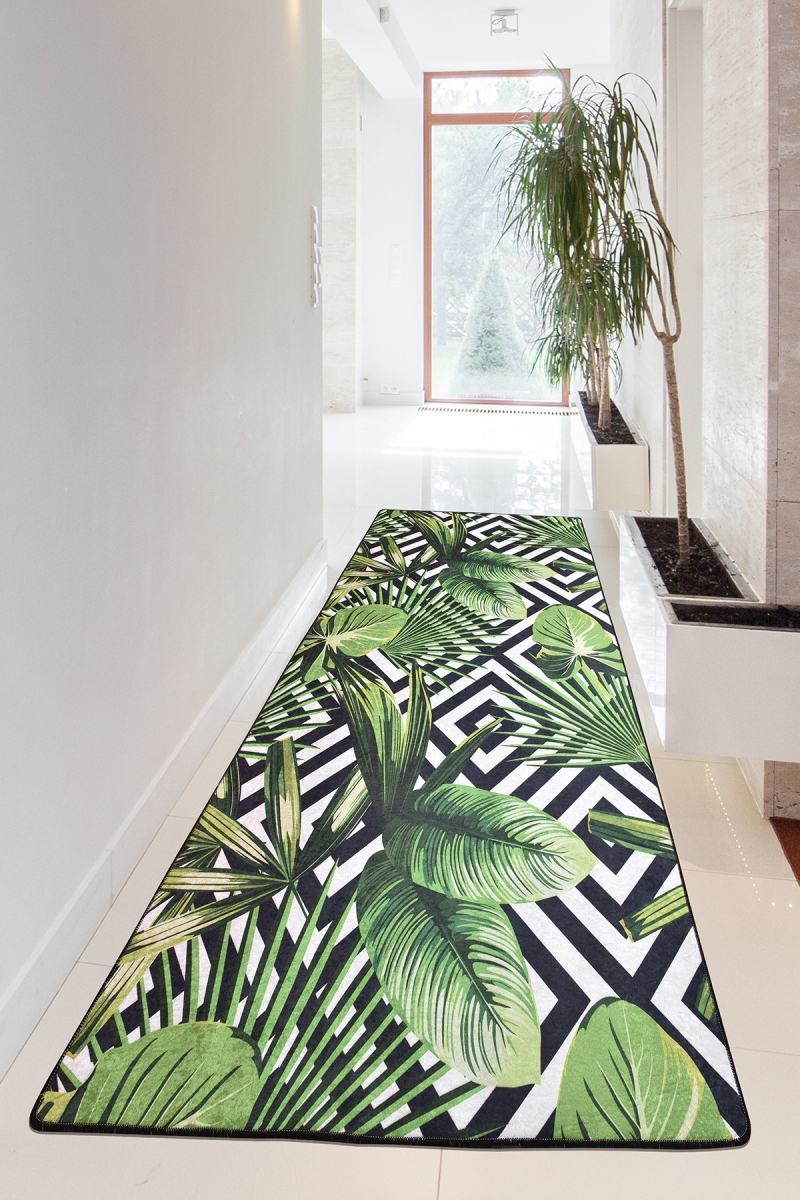 286CHL3966 100 x 300 cm Tropic DJT Hall Carpet - Multi Color