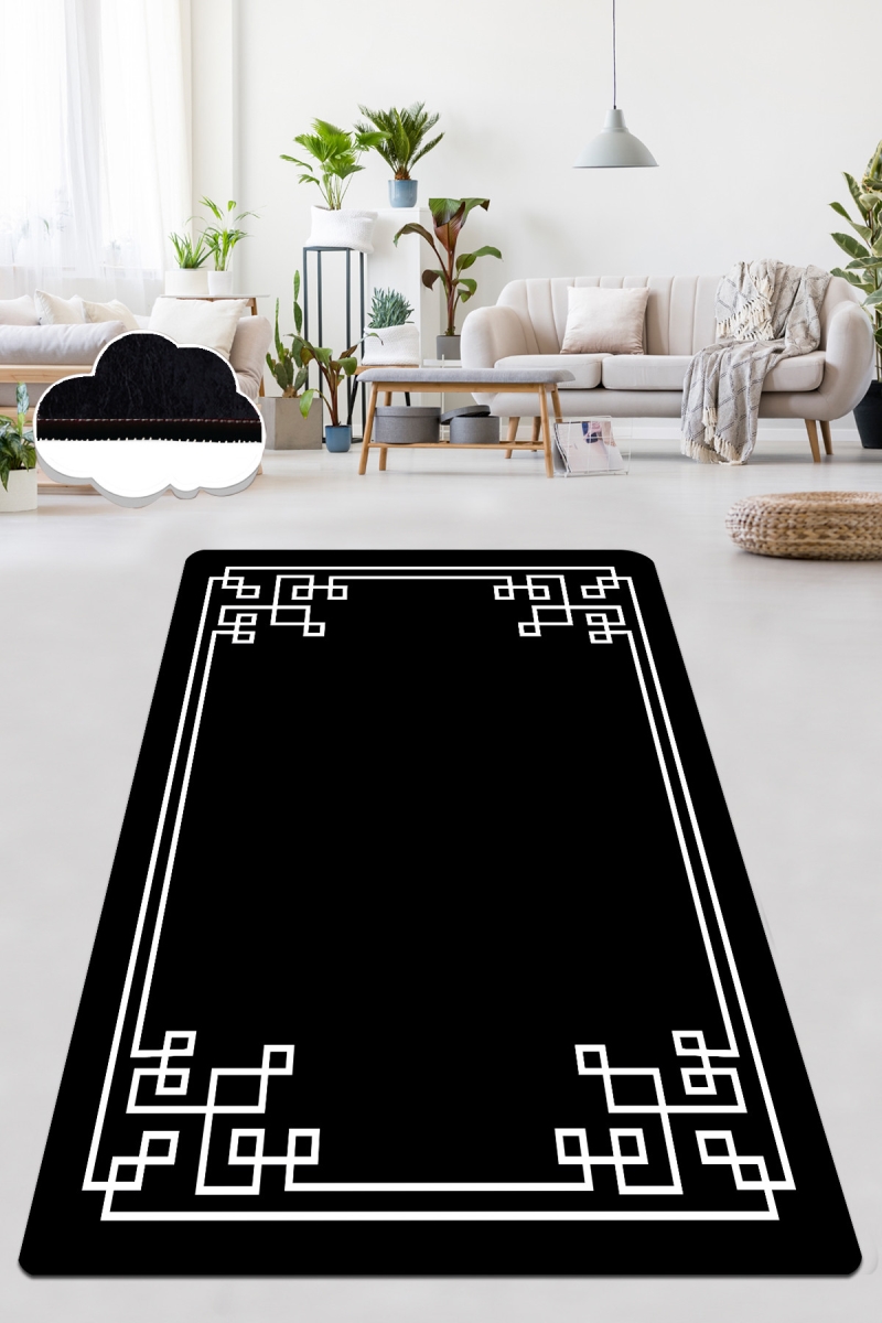286CHL4295 100 x 180 cm Honestus DJT Carpet - Black & White