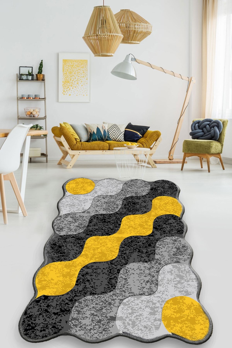 286CHL4495 150 x 200 cm Circle DJT Hall Carpet - Multi Color