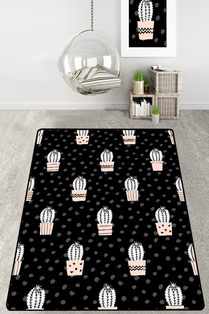 286CHL4836 150 x 240 cm Temperature DJT Carpet - Black, White & Gray