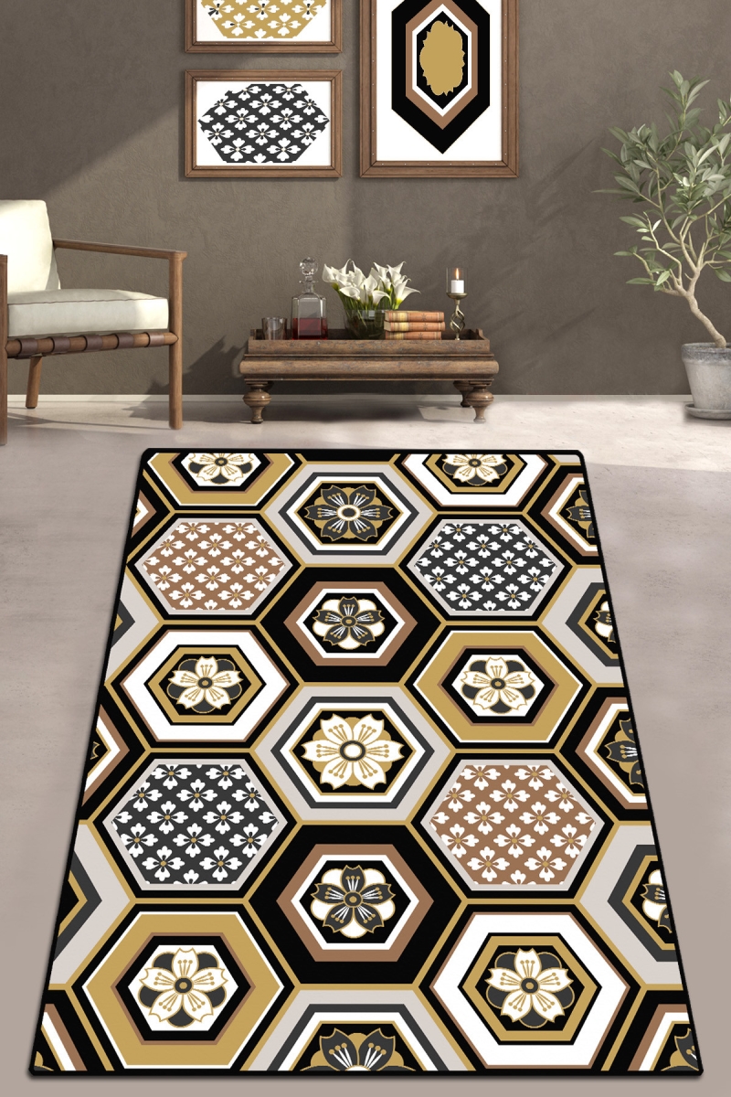 286CHL6281 100 x 150 cm Polen DJT Hall Carpet - Multi Color