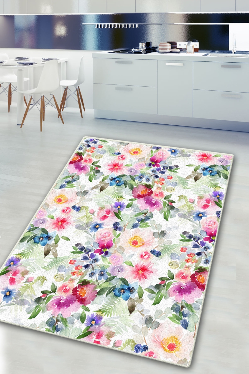 287CHL1391 150 x 240 cm Blurry Roses DJT Carpet - Multi Color