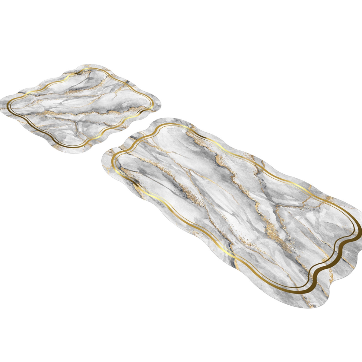 394ANR1594 21018915GR Bathmat Set, Gray - 2 Piece
