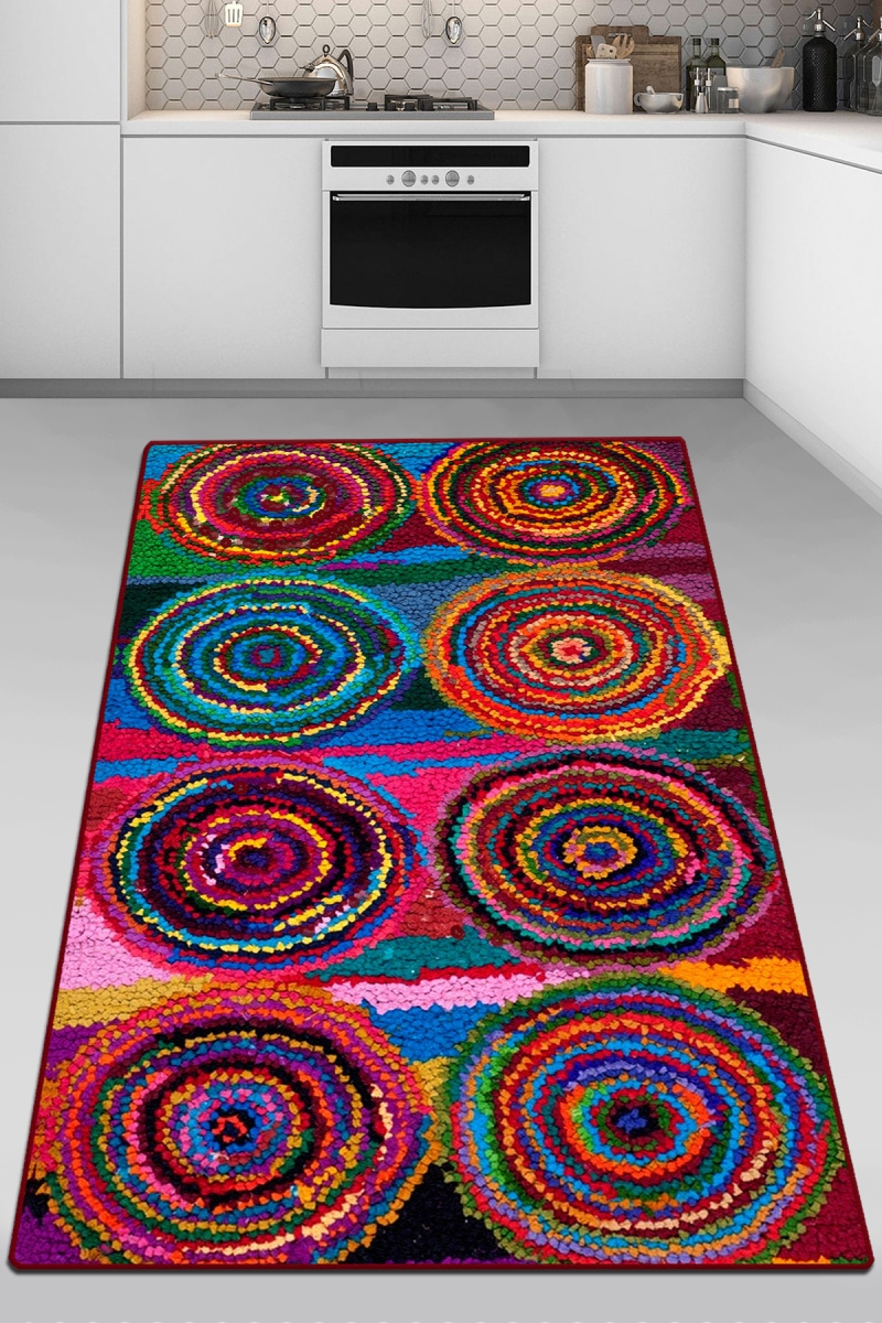 287CHL1766 150 x 200 cm Boule Coloree Hall Carpet - Multi Color