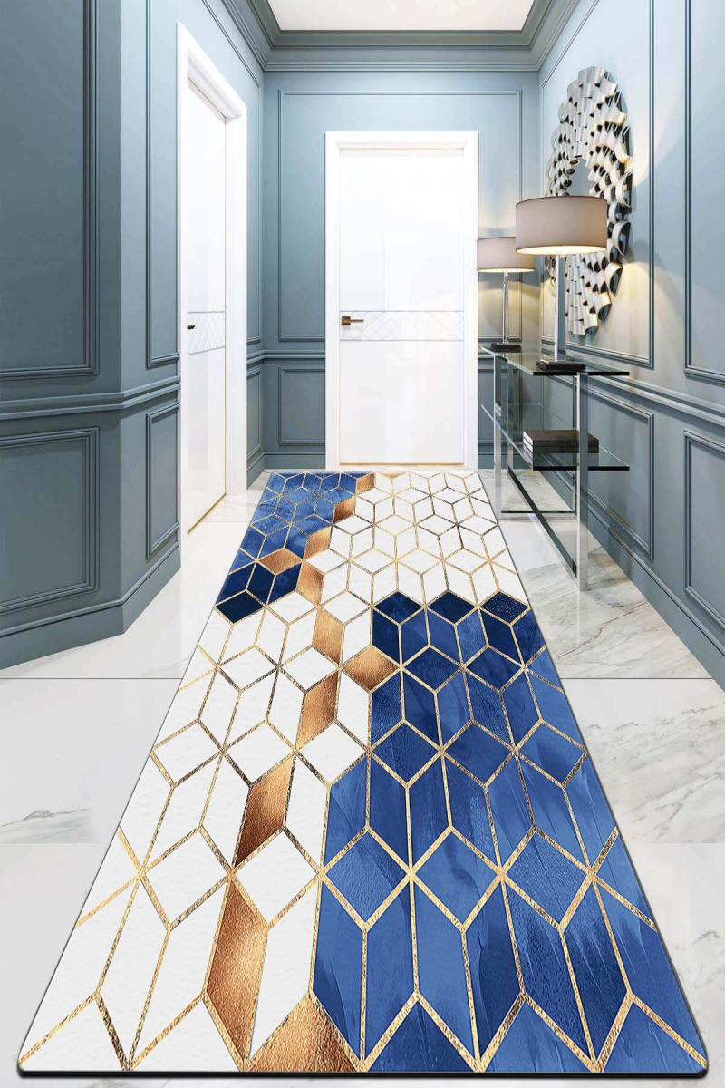 908CHL2386 80 x 100 cm Cube DJT Hall Carpet - Multi Color