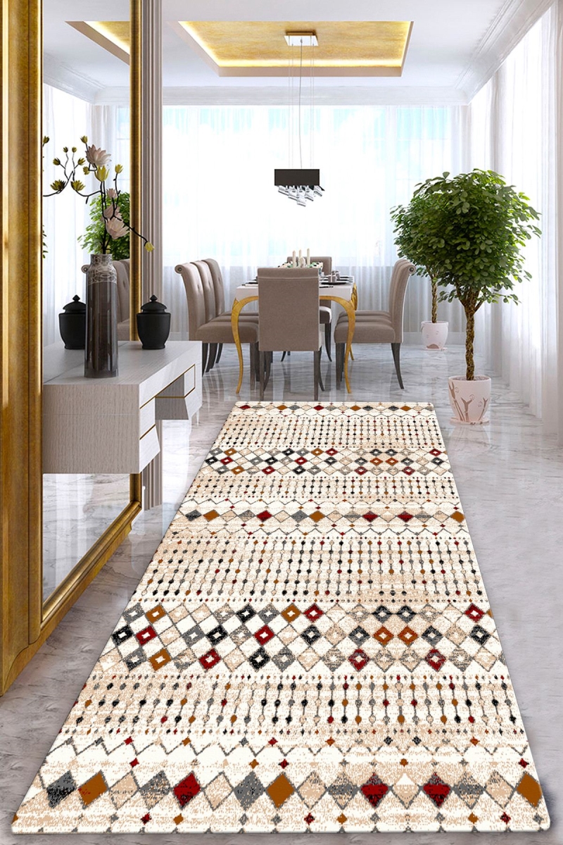 908CHL2581 80 x 150 cm Flecha DJT Hall Carpet - Multi Color