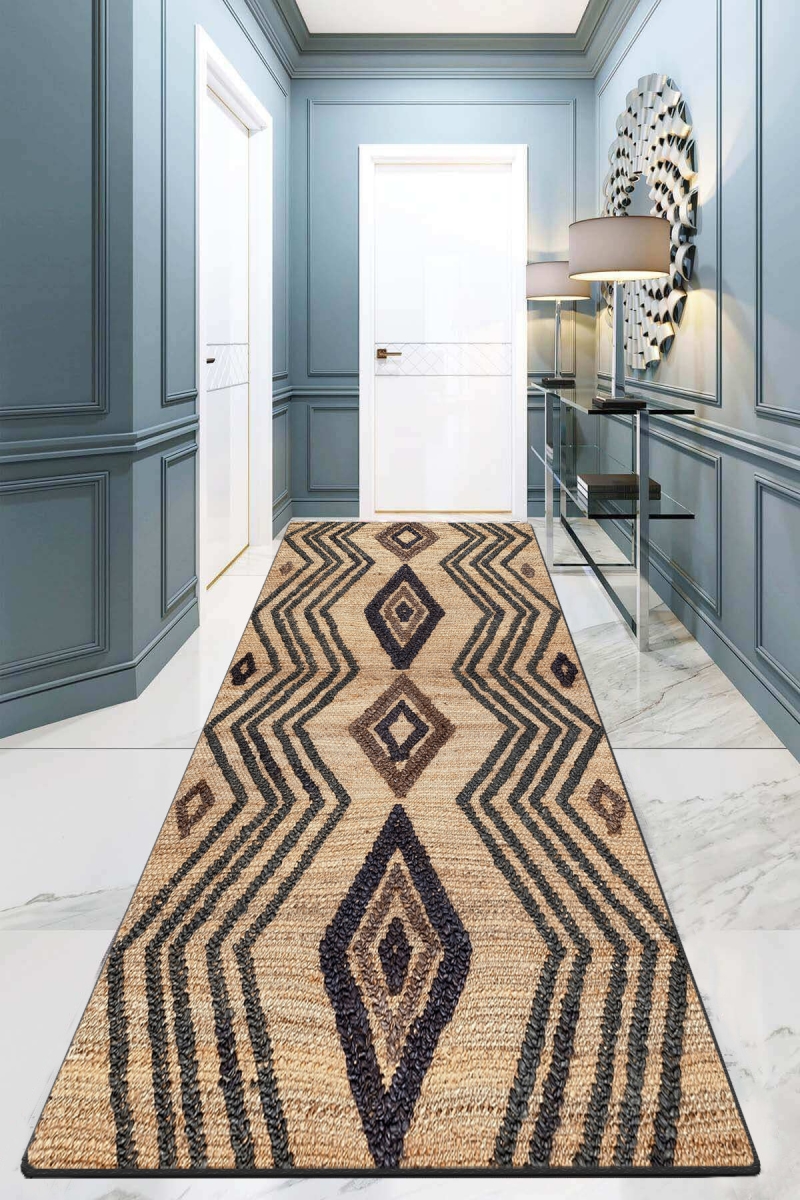 908CHL2774 80 x 200 cm Interferens DJT Hall Carpet - Multi Color