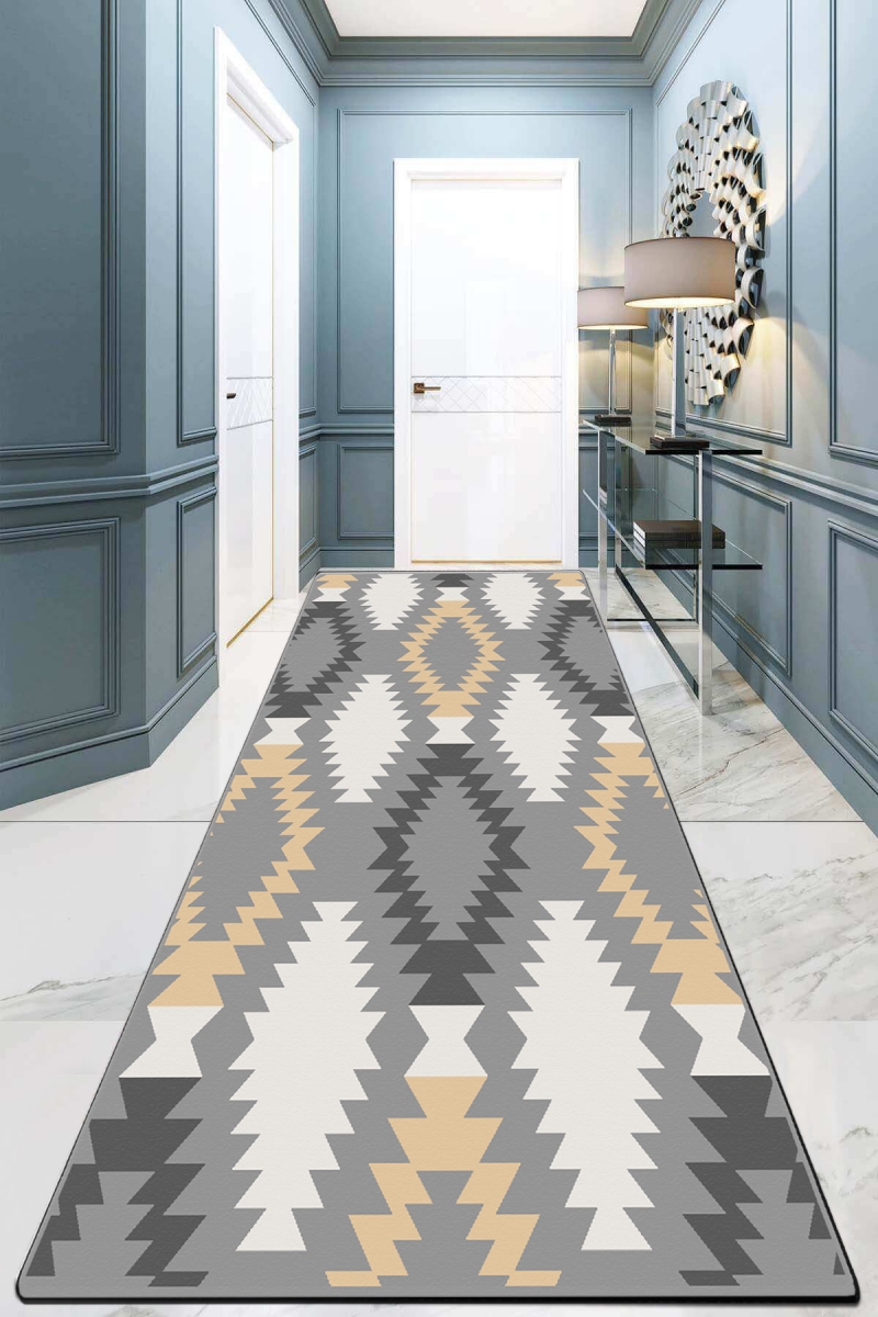908CHL3177 80 x 200 cm Structure DJT Hall Carpet - Multi Color