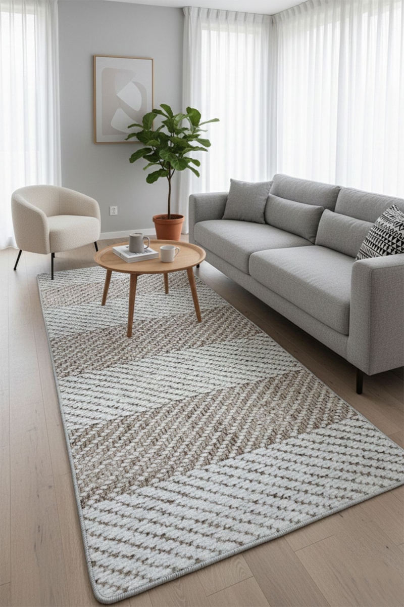929CHL1706 120 x 150 cm Tresse Corde Hall Carpet - Multi Color