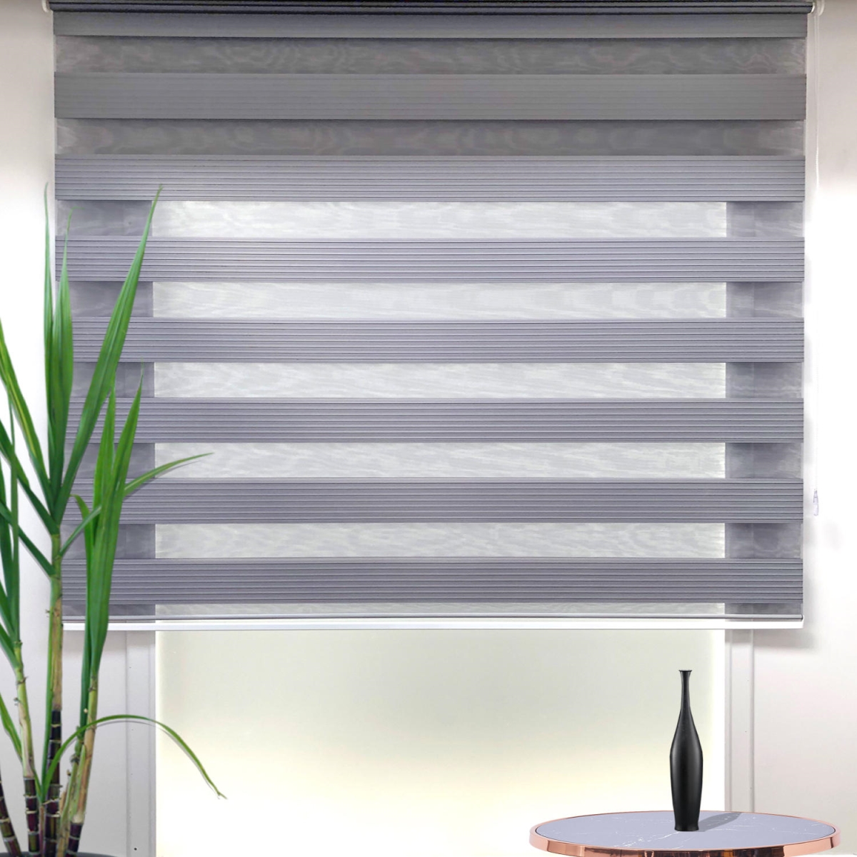 478RBY2103 50 x 200 cm Pliseli Curtain - Gray