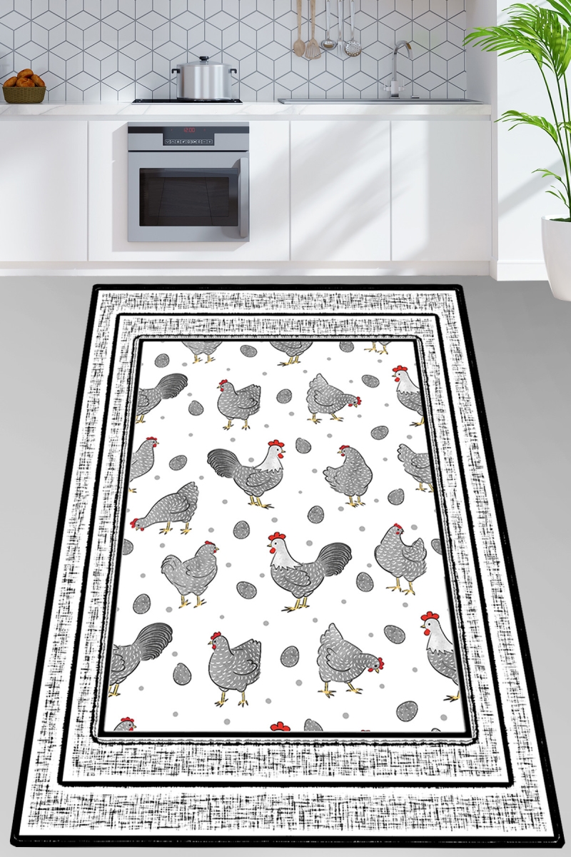 287CHL2566 80 x 120 cm Cockerel Carpet - Multi Color