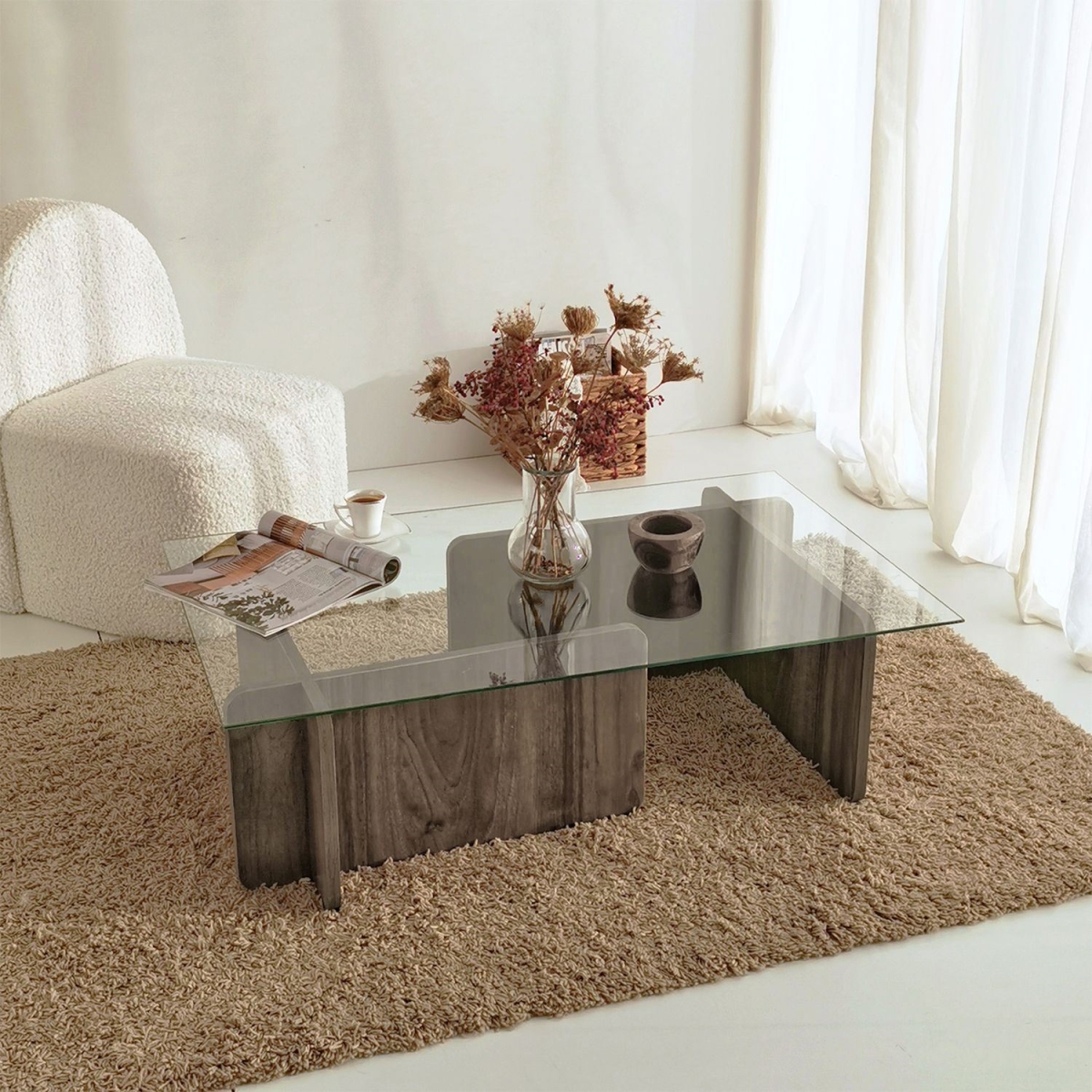 552NOS2232 25.59 x 11.81 x 41.34 in. Escape Coffee Table - Walnut