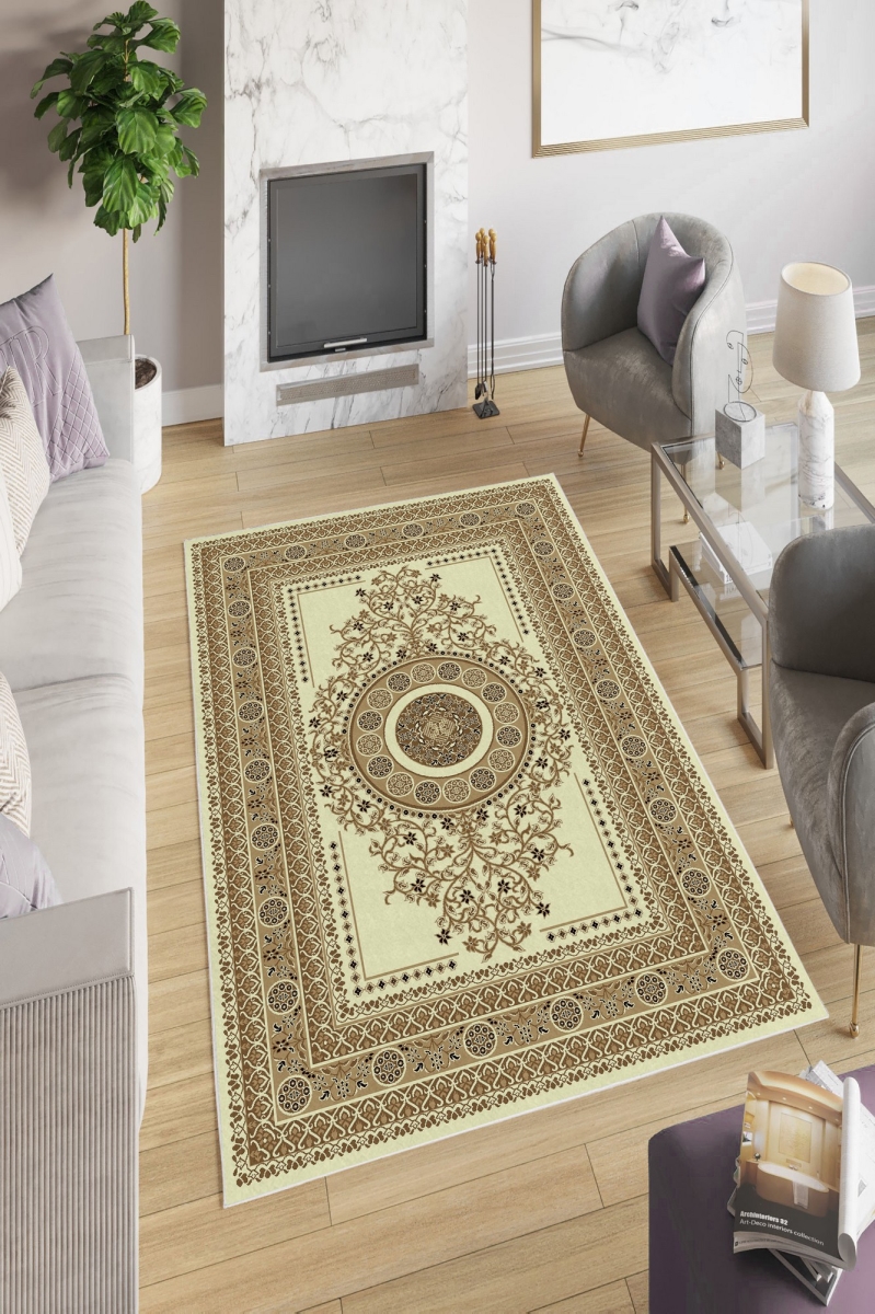 212HFT1232 100 x 200 cm W715 Hall Carpet - Cream