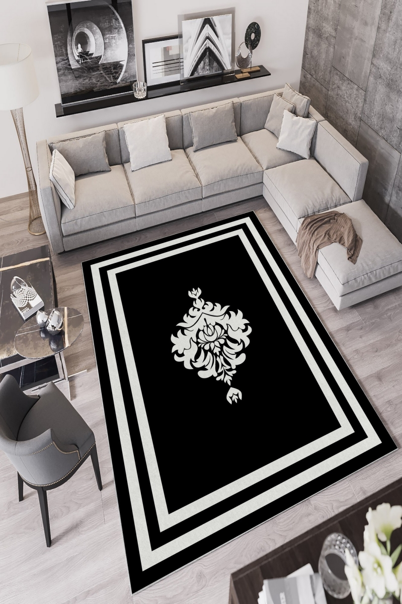 212HFT1557 80 x 150 cm W751 Hall Carpet - Black