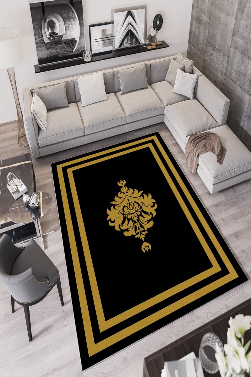 212HFT1565 80 x 120 cm W752 Carpet - Black