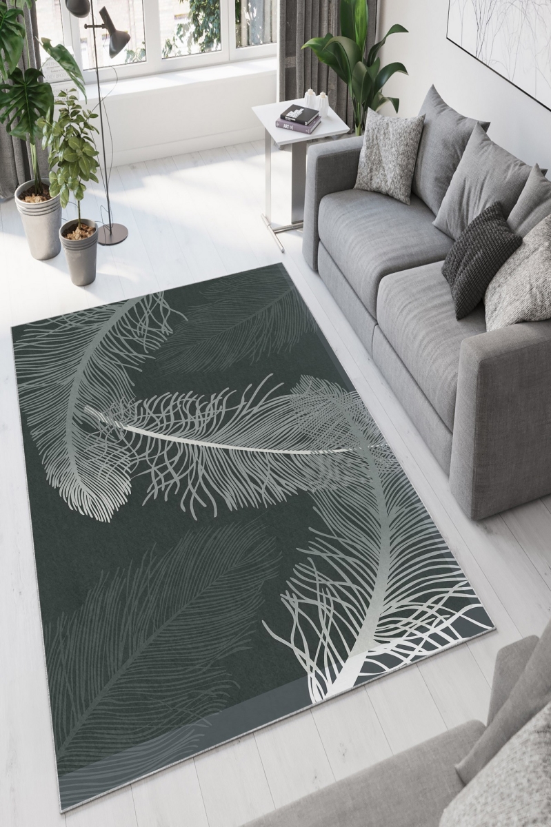 212HFT1657 80 x 150 cm W762 Hall Carpet - Gray