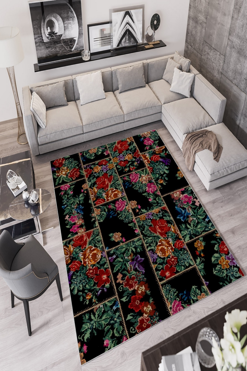 212HFT2363 180 x 280 cm W828 Carpet - Black