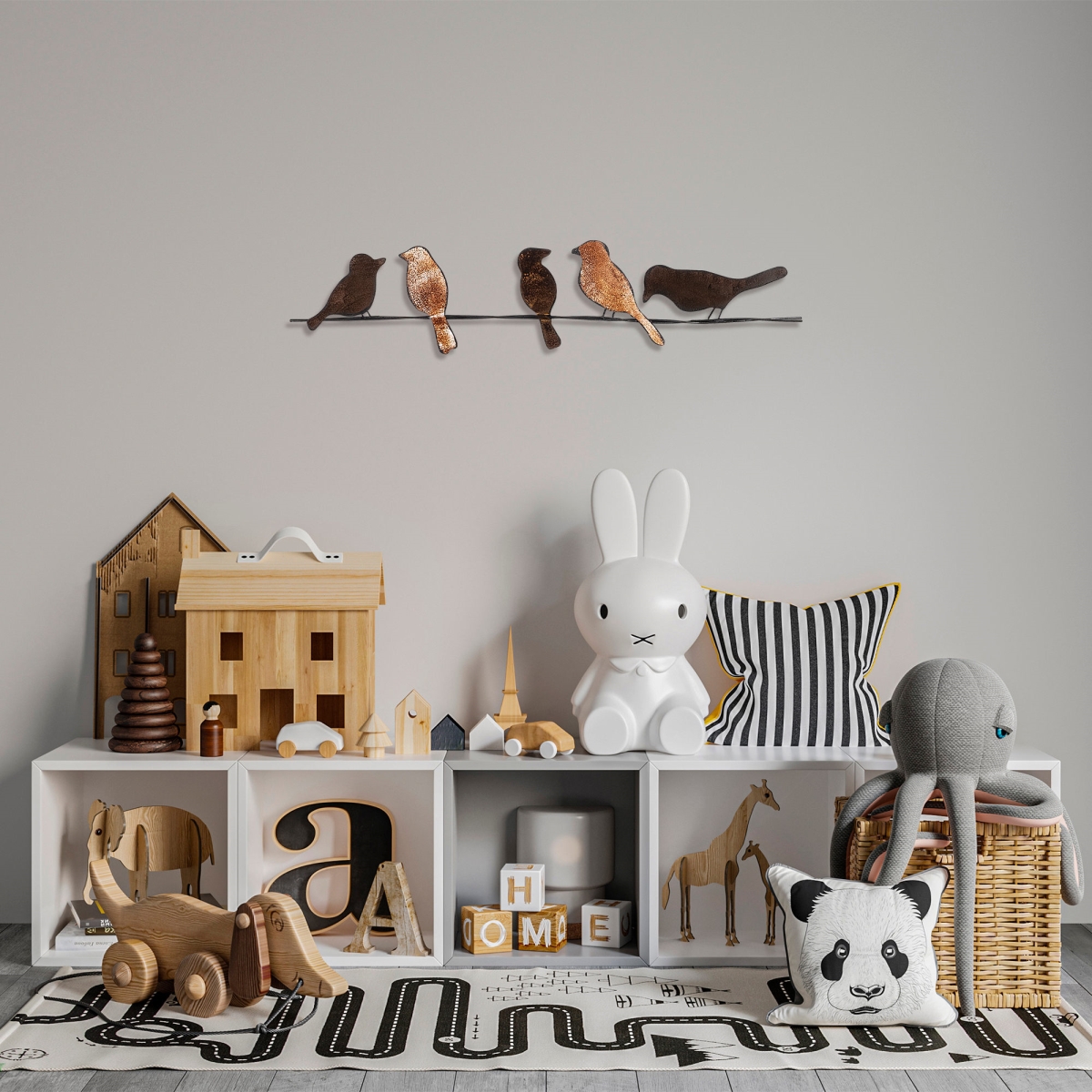 891TNL2234 7.09 x 0.059 x 31.89 in. Muhabbet Decorative Metal Wall Decor Accessory, Multi Color