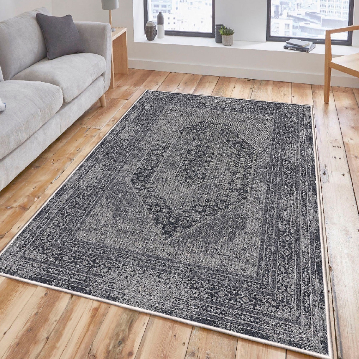 708HFT4657 50 x 80 cm Woosonil117 Carpet - Gray & Mink