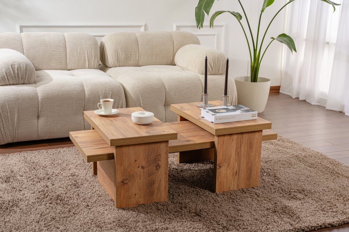 241NRD1223 17.72 x 11.81 x 43.31 in. Sanctuary Coffee Table - Atlantic Pine