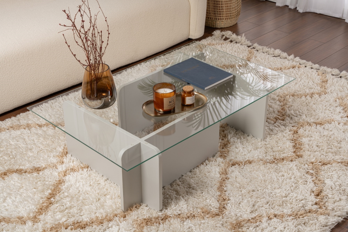 353NRD1114 25.59 x 11.81 x 41.34 in. Flavio Coffee Table - Gray